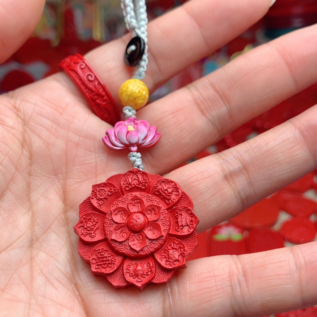 天然辰砂工艺品朱砂钥匙扣