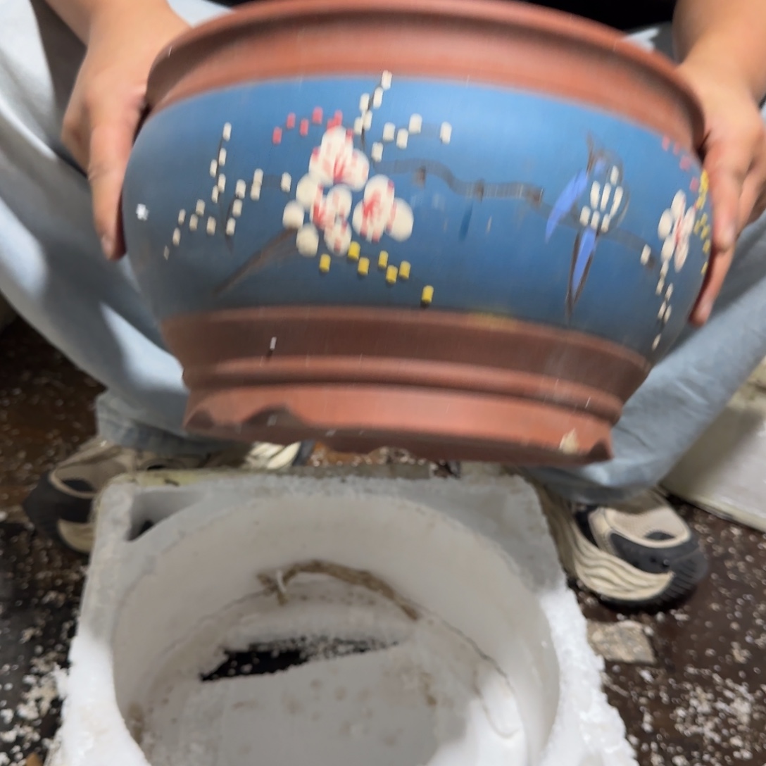 紫砂花盆口径25.18口径