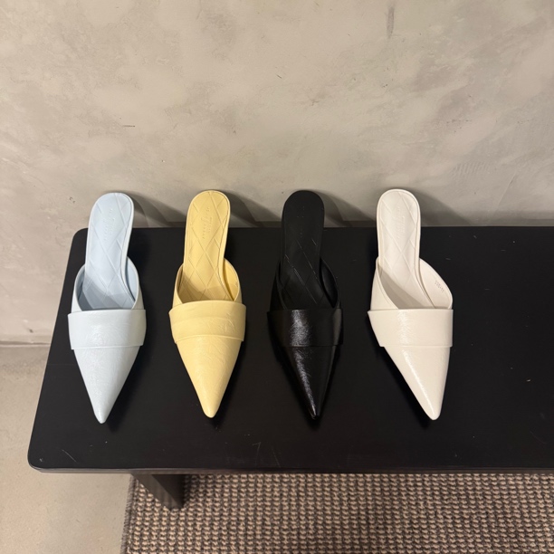 2025春夏新款包头半拖尖头低跟网红时尚百搭高跟春季气质夏季韩版