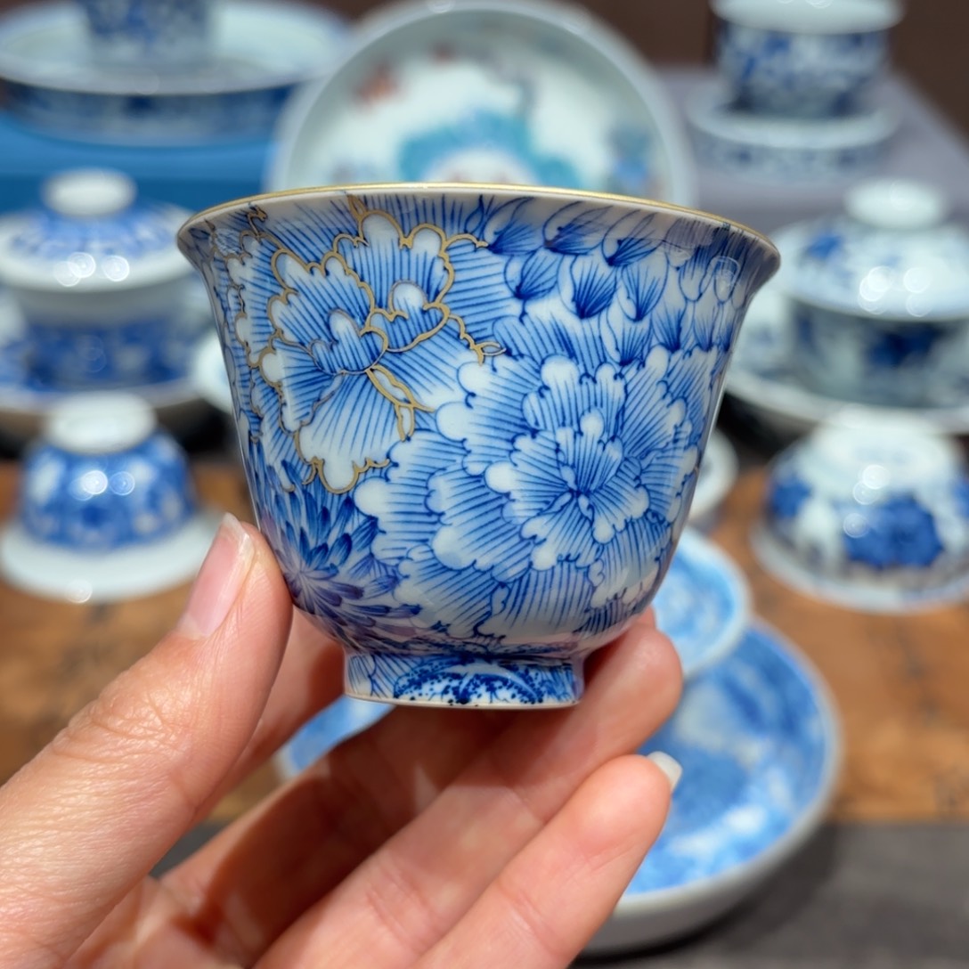 瓷片手工手绘陶瓷茶具