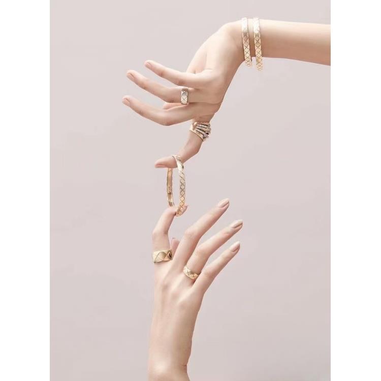 戒指#沐南专享#001一字横光面戒指 一钻戒指轻奢百搭指环