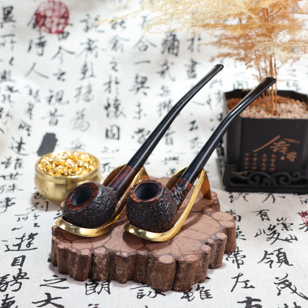 石楠木烟斗 海盐喷砂阅读斗 巧克力配色 3MM烟道 多种款式可选