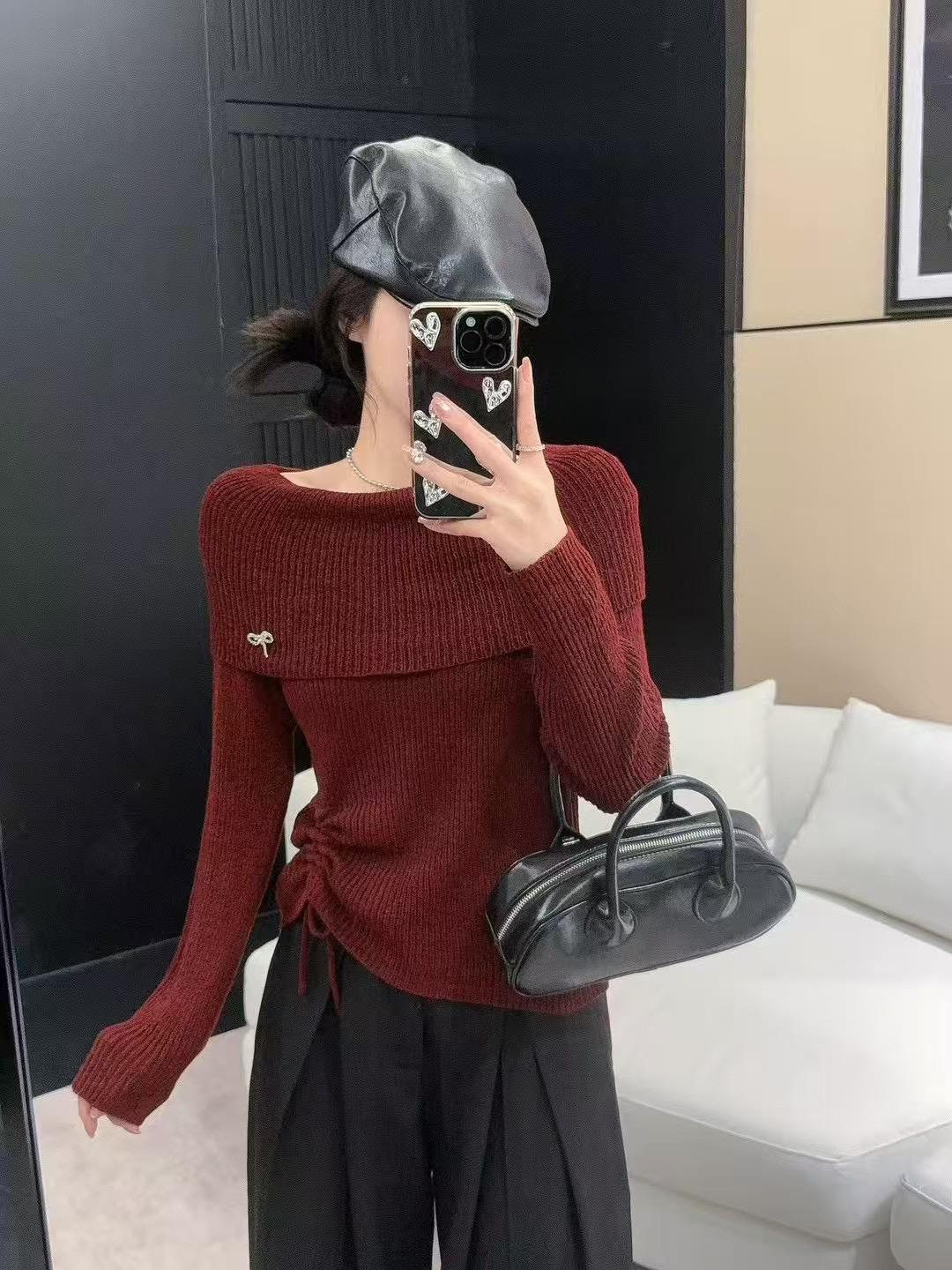 女简约风秋季针织常规款毛针织衫针织衫女装轻奢秋冬