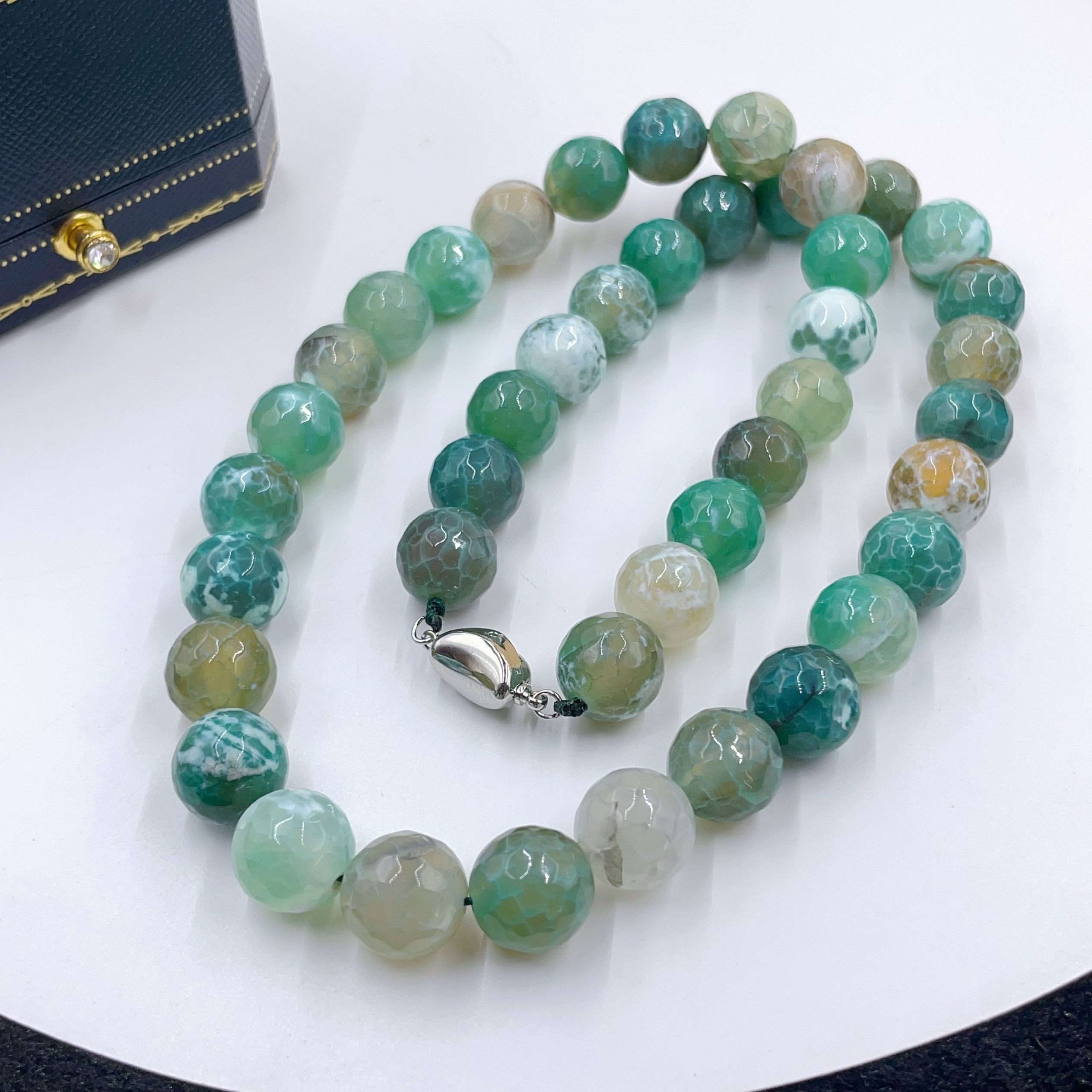 4733 青绿色珠珠项链多样性发货