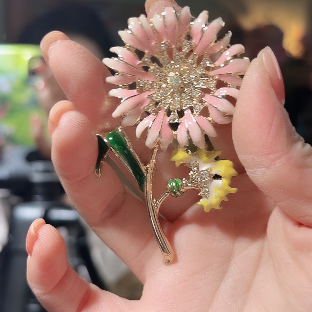 琉璃纯铜合金胸针