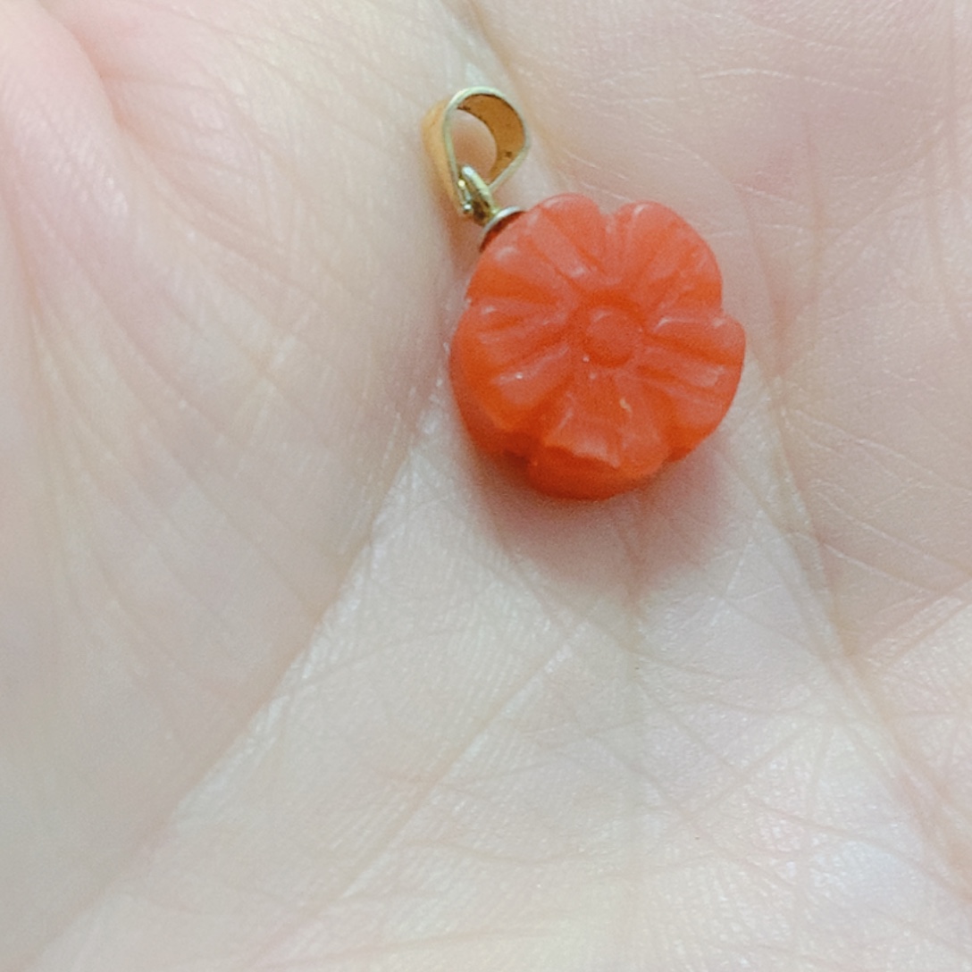 南红玛瑙银S925镶嵌吊坠(不含链)