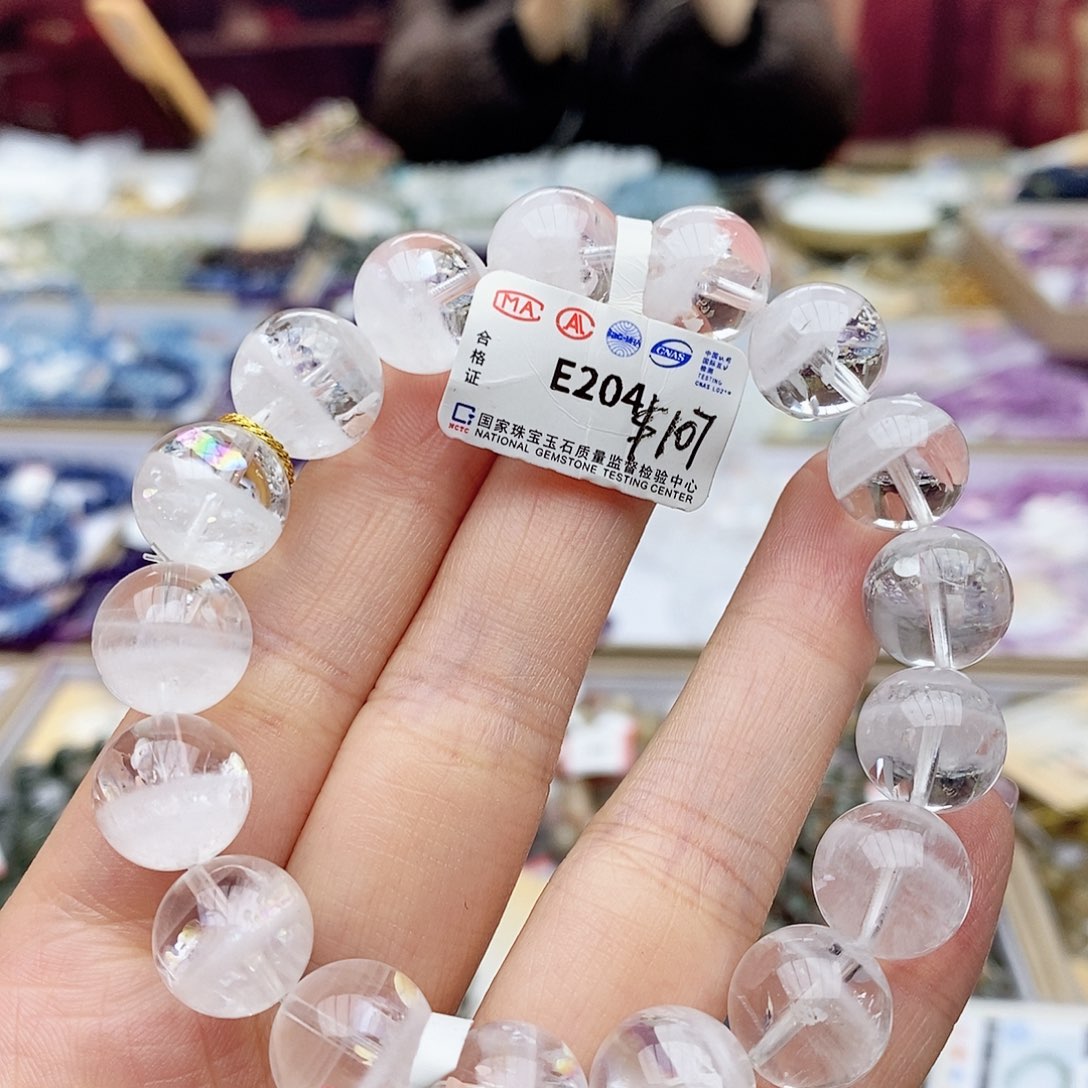 水晶手链未镶嵌E204 白幽灵