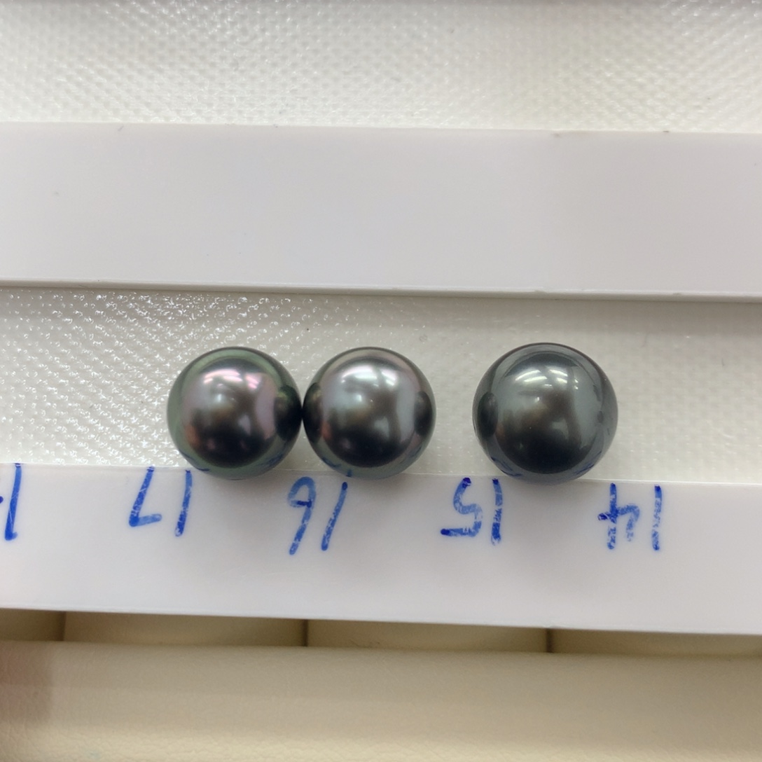 海水珍珠裸珠大溪地9+三颗裸珠不退换