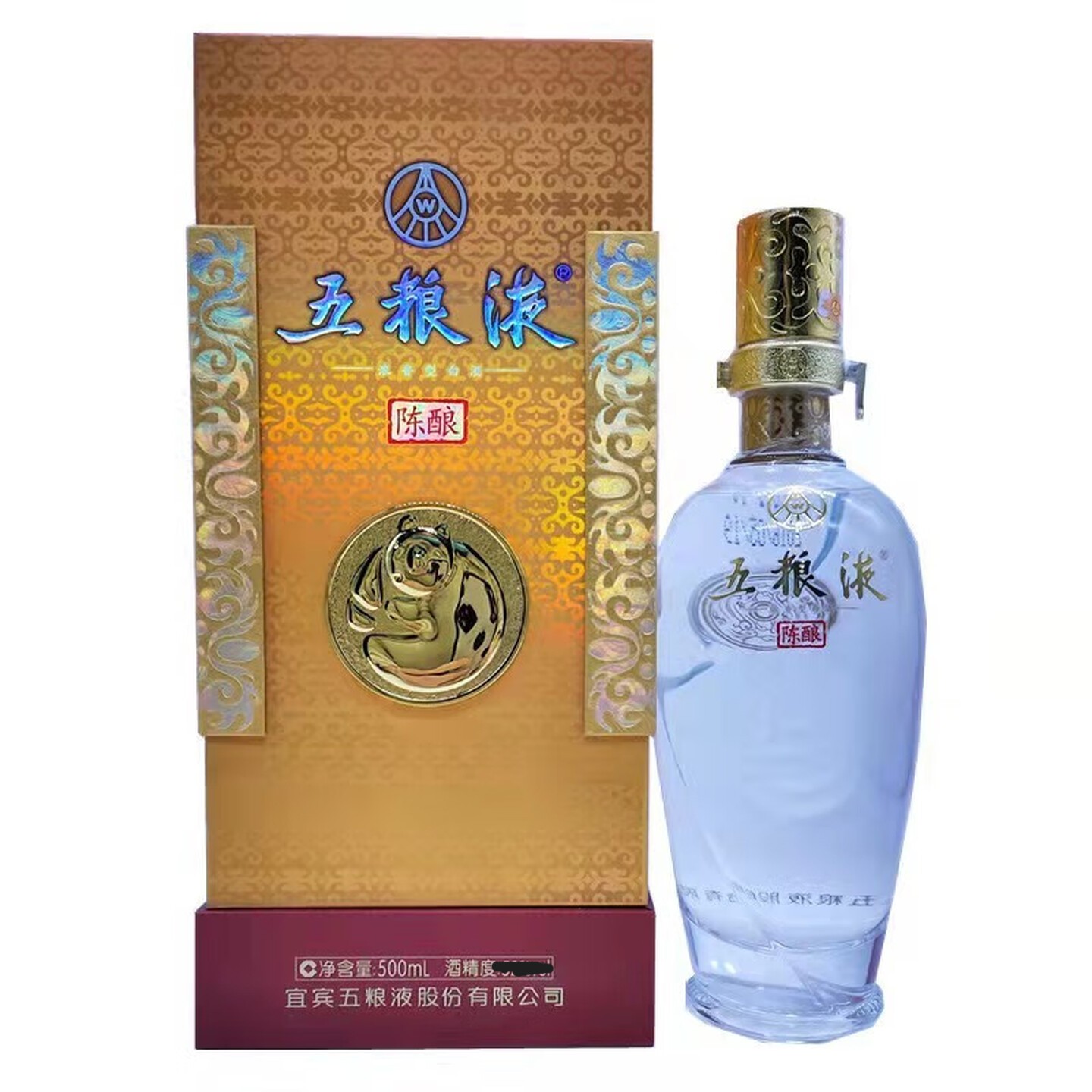 【周老实】（2011年）五粮液熊猫陈酿  39度 500ml*1瓶 （无卡扣）