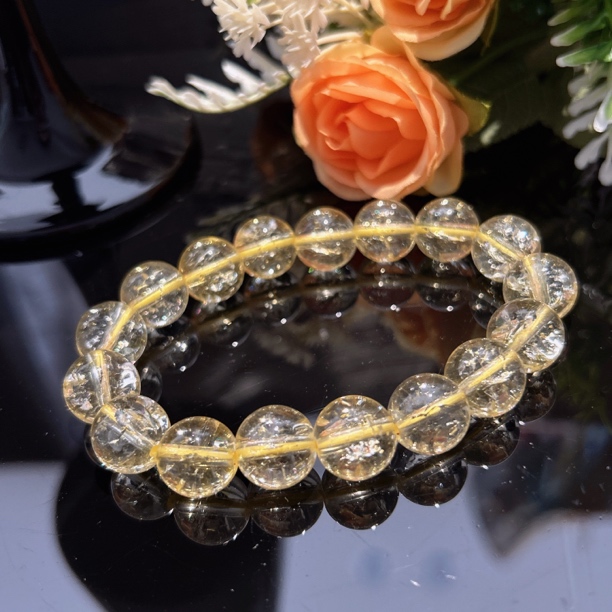 A153 卡12柠蒙黄手串[多样性发一]