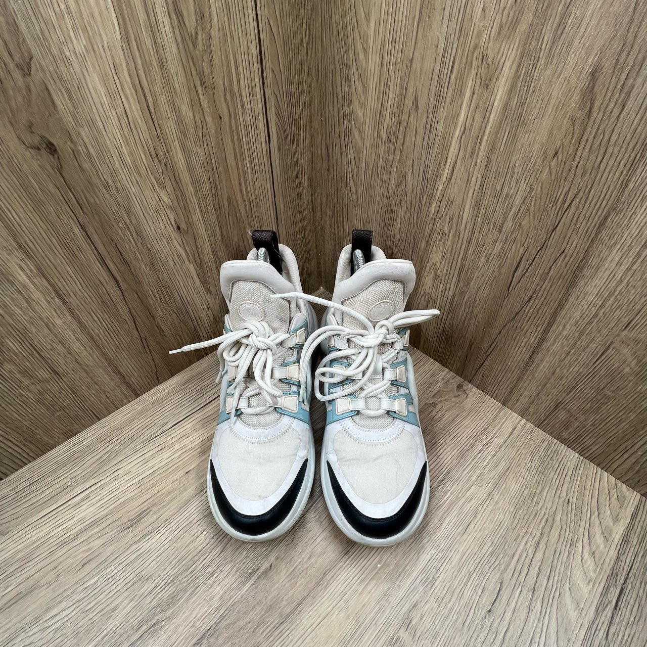 90新 LouisVuitton/路易威登 白蓝黑拱桥老爹鞋 39码/9新/无配件