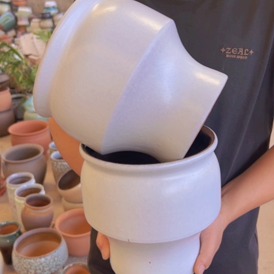 紫砂花盆高20口19————