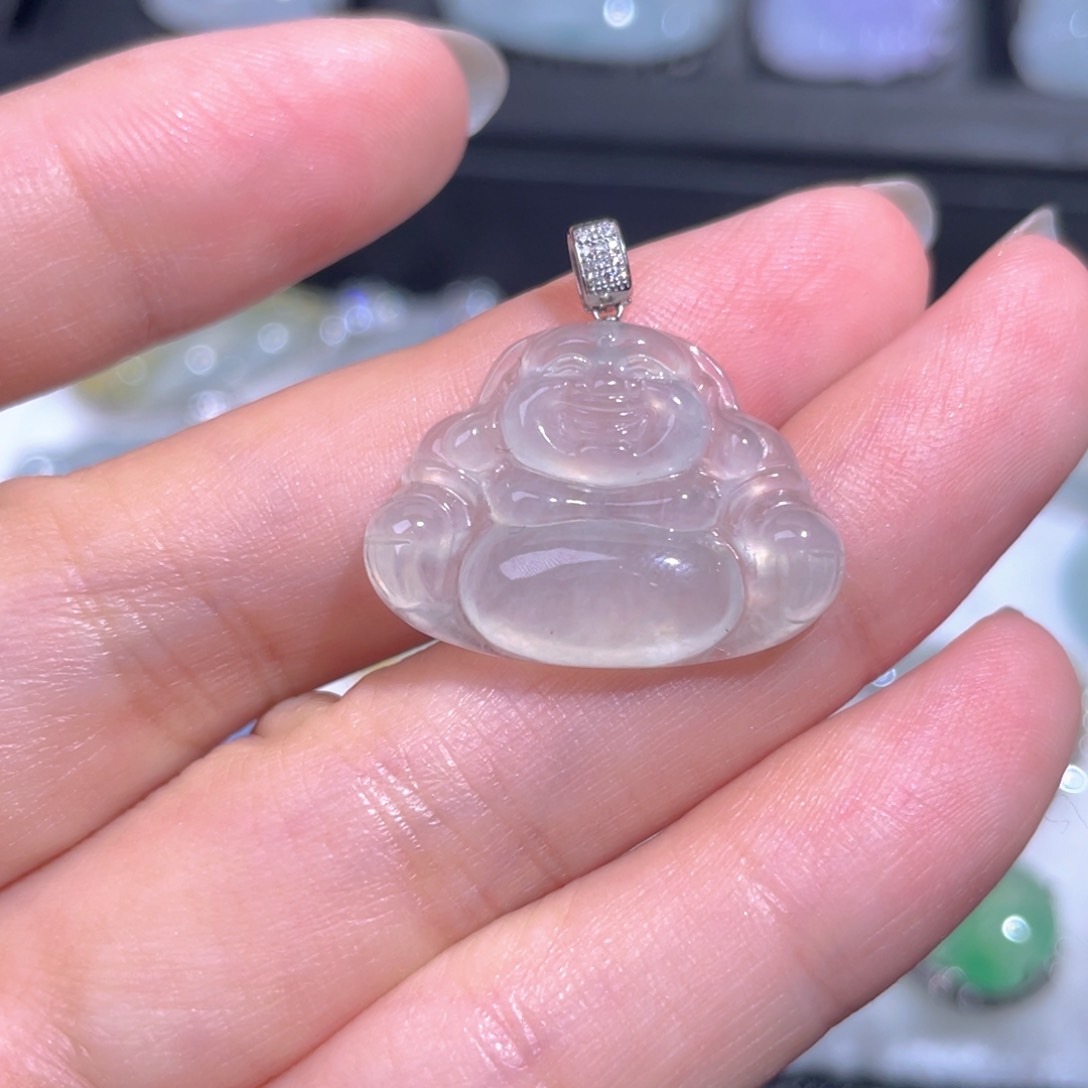 颈饰18K金镶嵌翡翠翡翠
