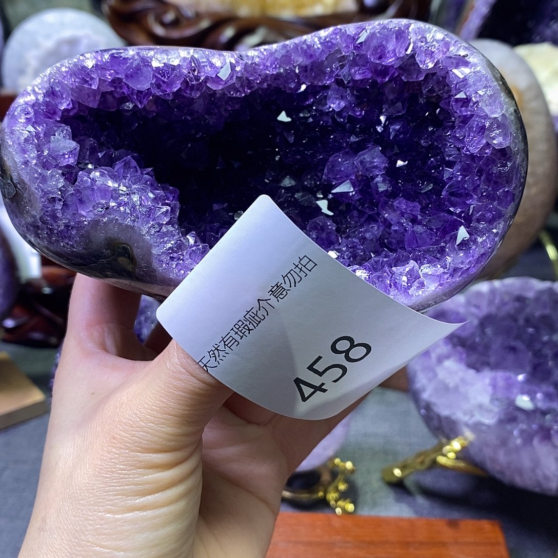 未镶嵌紫晶珠宝半成品