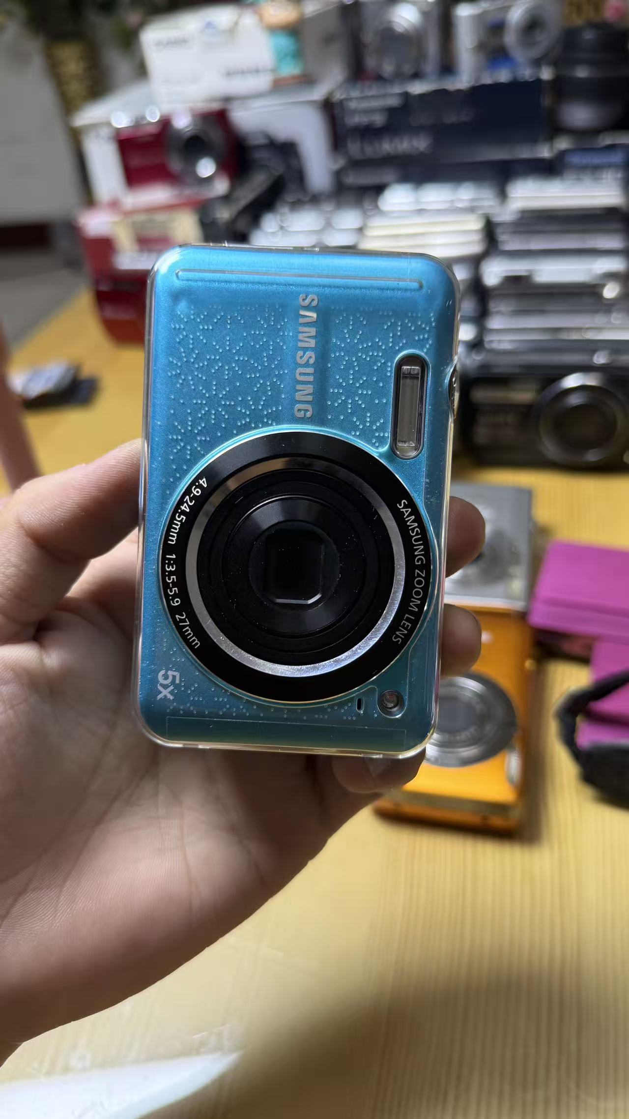 95新 Samsung/三星 es73九新蓝色出片清晰带白皙美颜功能配件齐全