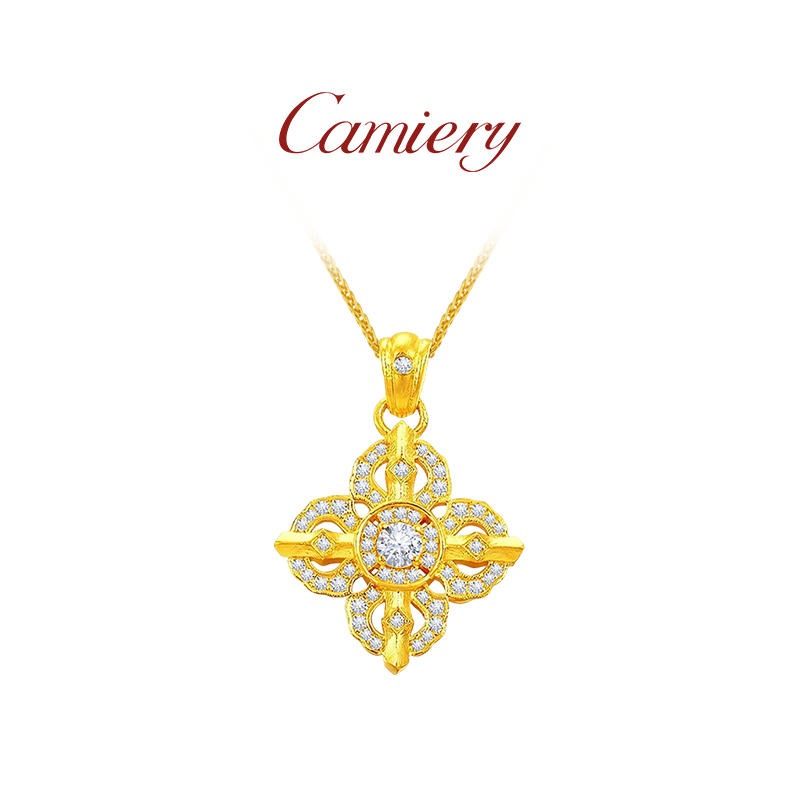 CAMIERY 新中式十字金刚杵项链百搭经典时尚轻奢