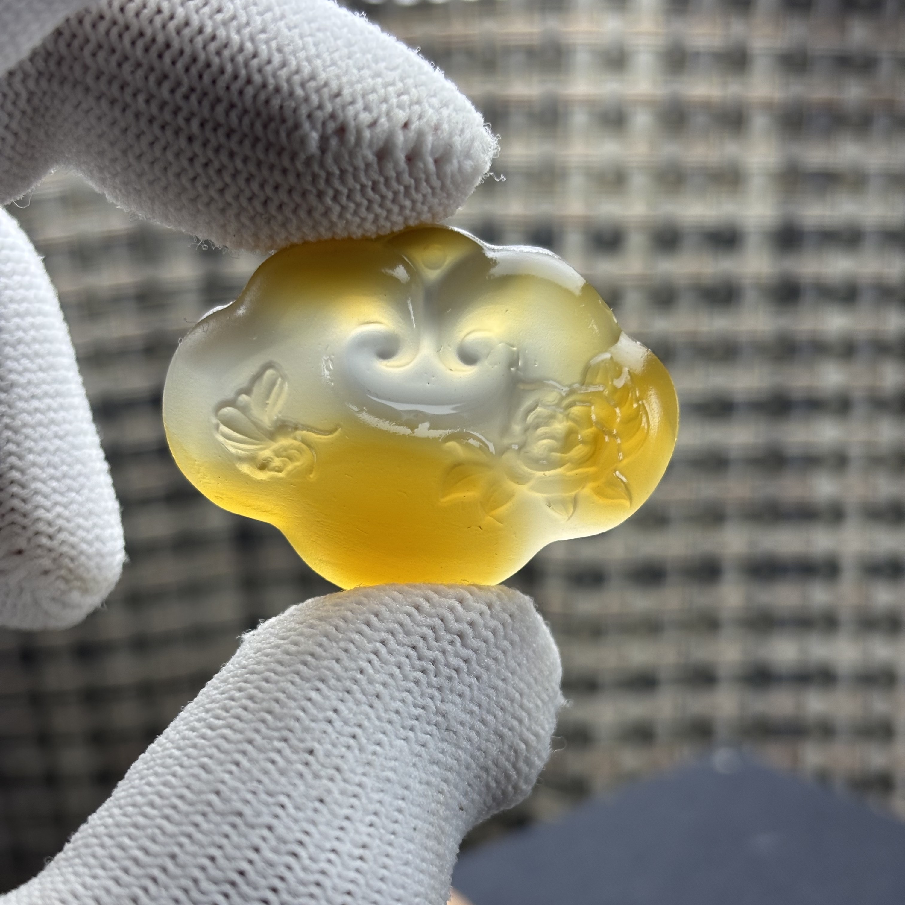 如意祥云锁冰透质感美观挂件