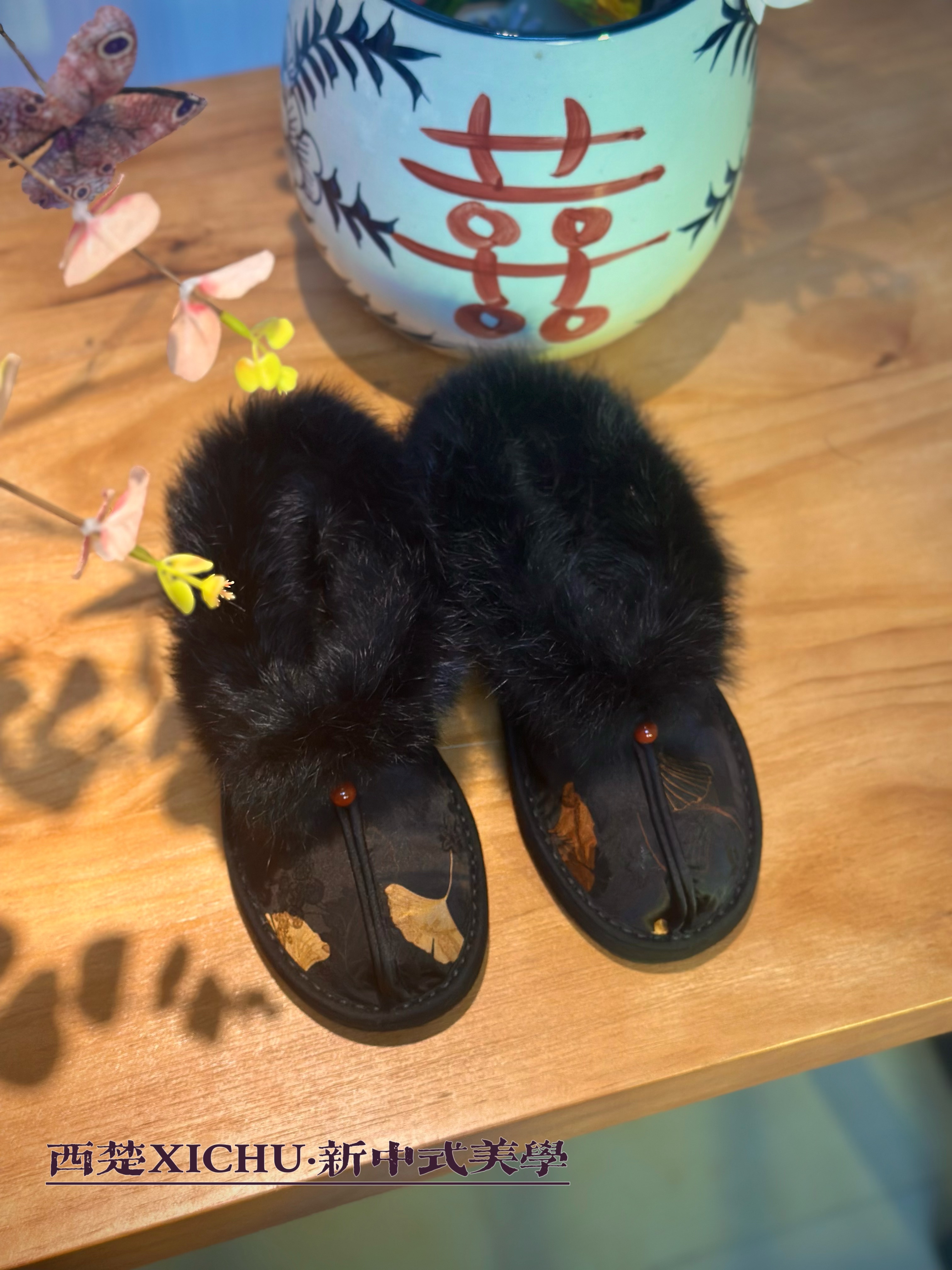 【夜夜暴富薄绒毛条款】香云系列冬款西楚新中式手工千层底布鞋