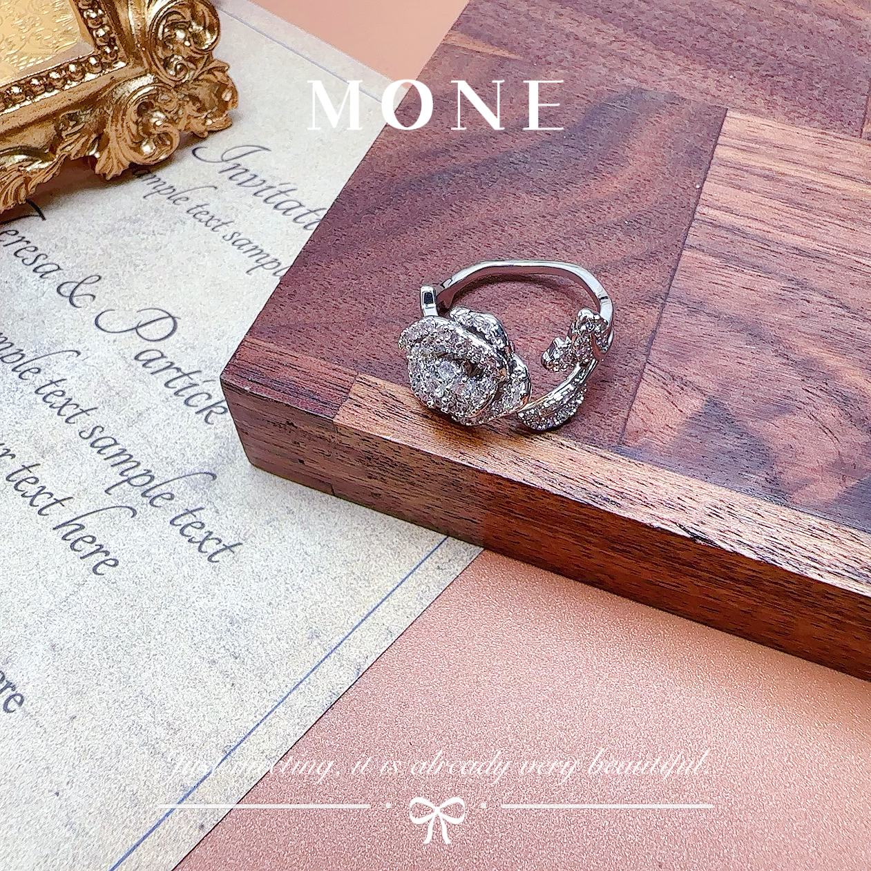 铜合金锆石戒指 5155 法★【轻奢玫瑰花】 ALIX 爱丽斯 限定 戒指