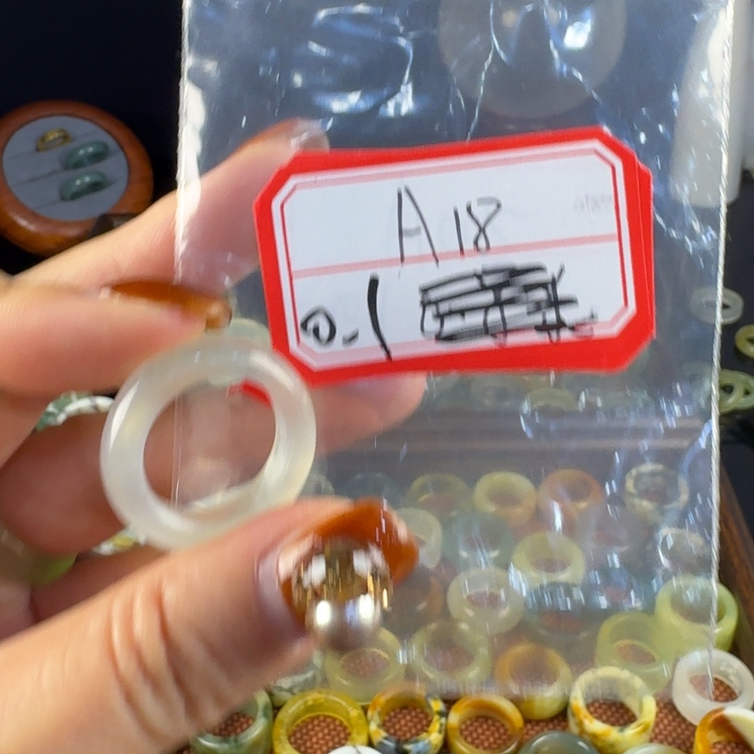 糖***猫蛇纹石玉合金戒指