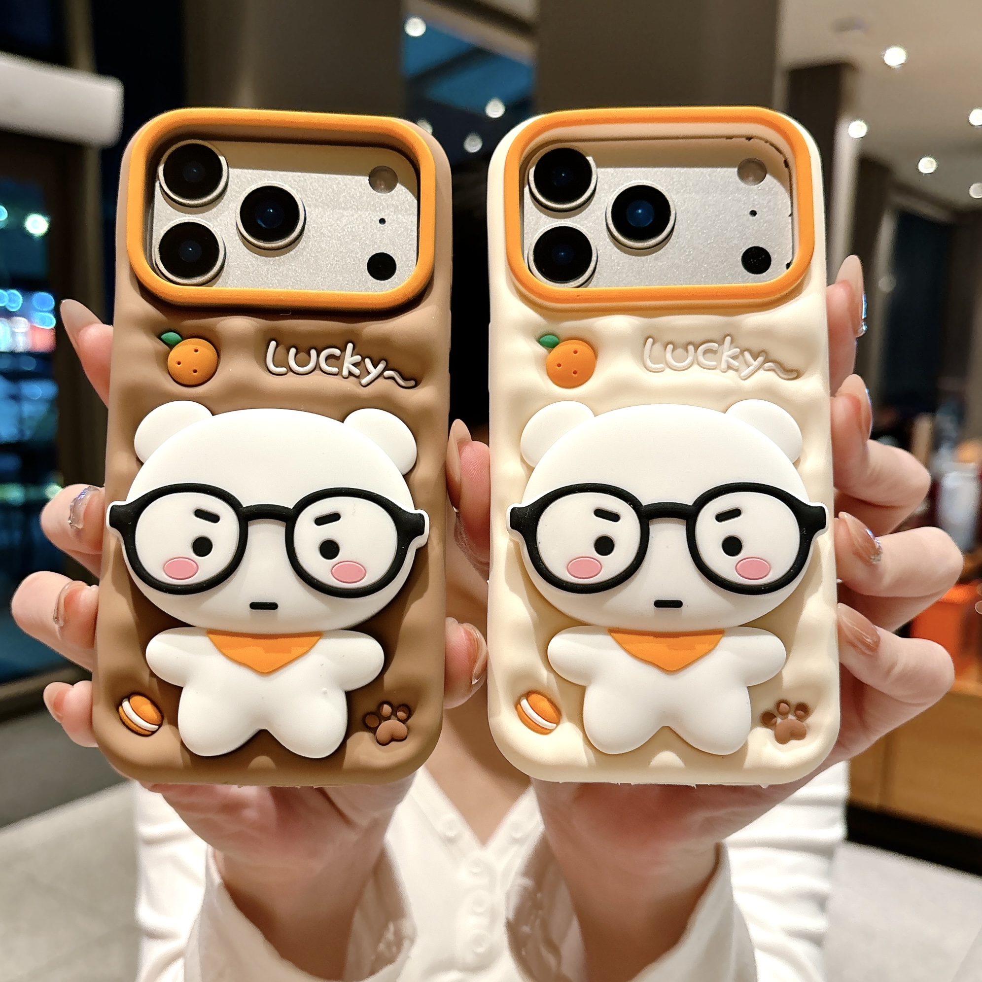 iPhone|熊点呆自嘲熊支架适用17卡通可爱16防摔ins硅胶手机壳