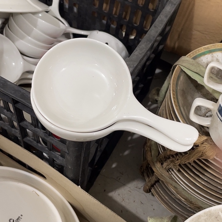 瓷片强化瓷大头勺一对