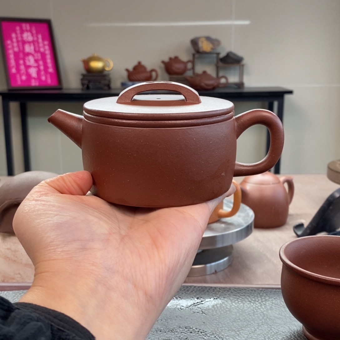 茶壶紫砂底槽清汉瓦220cc全手➕底槽清杯子