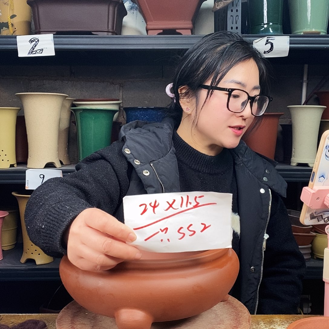 紫砂一只花盆货号SS2