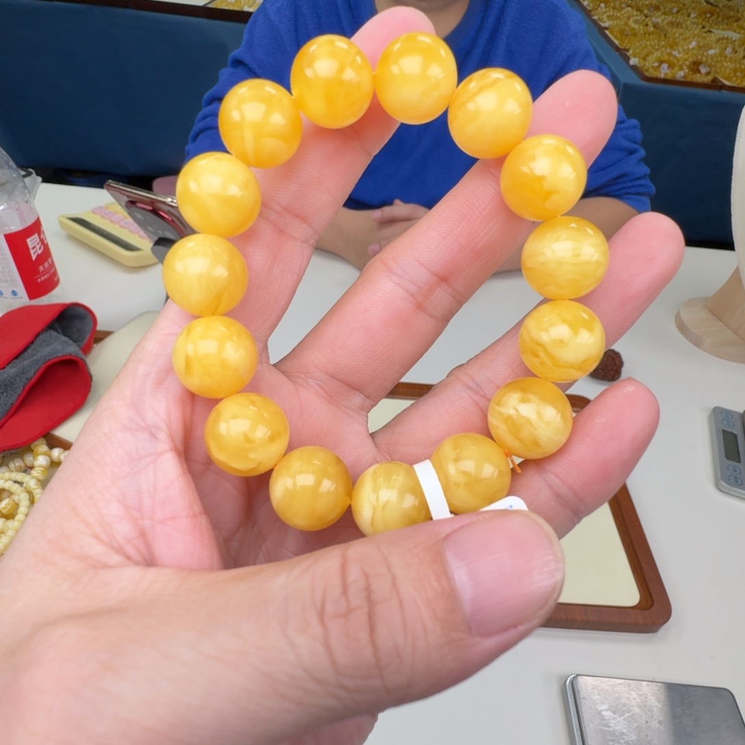 琥珀未镶嵌手链蜜蜡手串