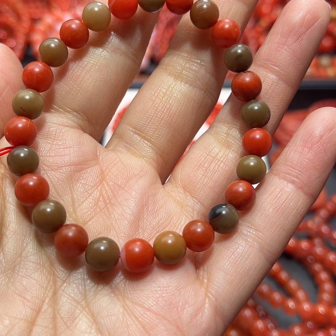 南红玛瑙手链未镶嵌