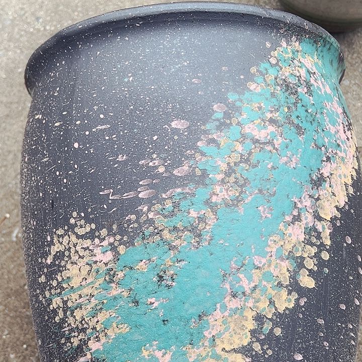 紫砂花盆高约33口约27