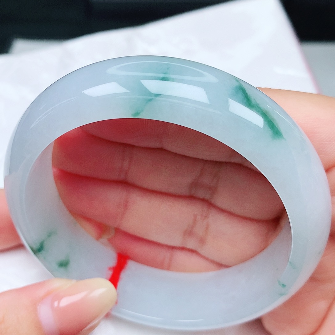 未镶嵌手镯翡翠18冰飘花轮胎