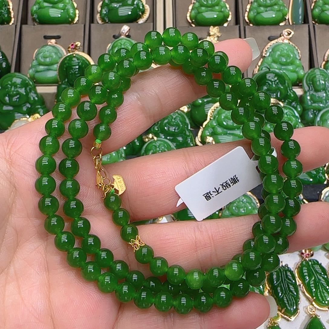 和田玉（碧玉）项链未镶嵌