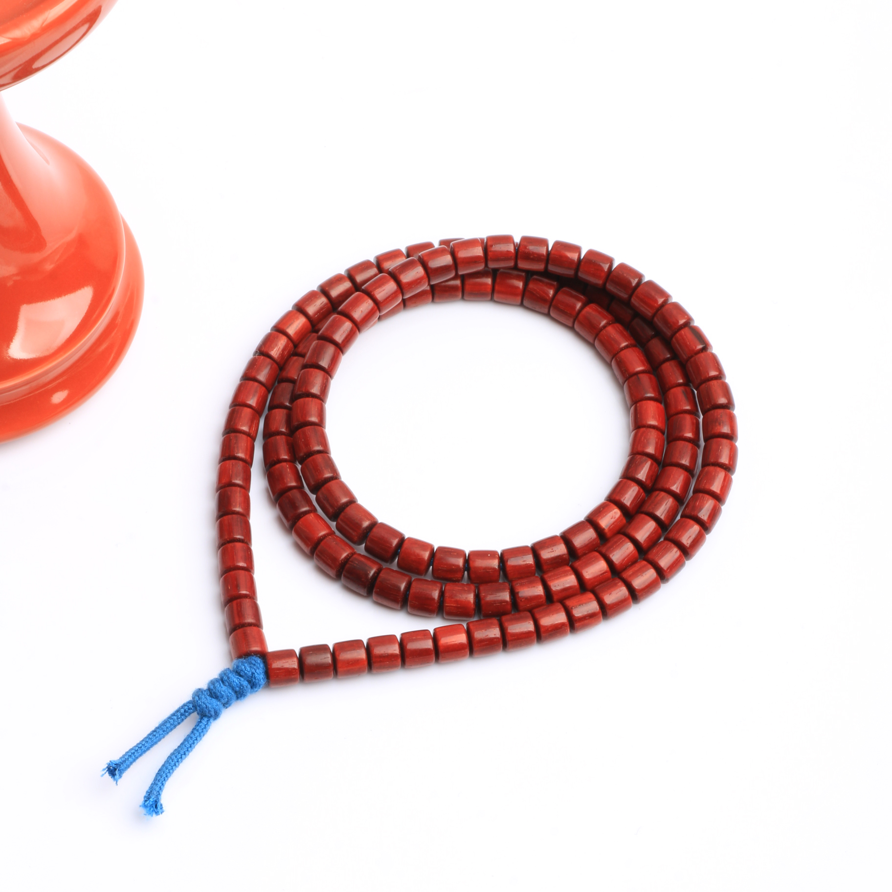 印度小叶紫檀(檀香紫檀) 5×6mm精工藏式竹节桶多圈无胶无腊鱼鳞底