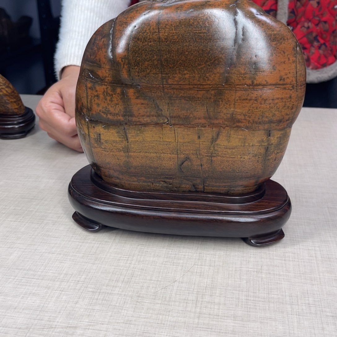 石材广西大化彩玉石配底座