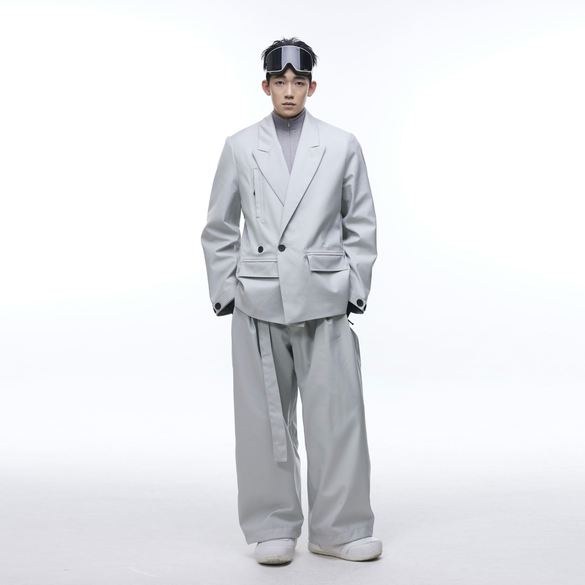 ZACHARIAH 25/26【基础冰川灰】西装暴徒雅痞滑雪服时尚宽松单板3L