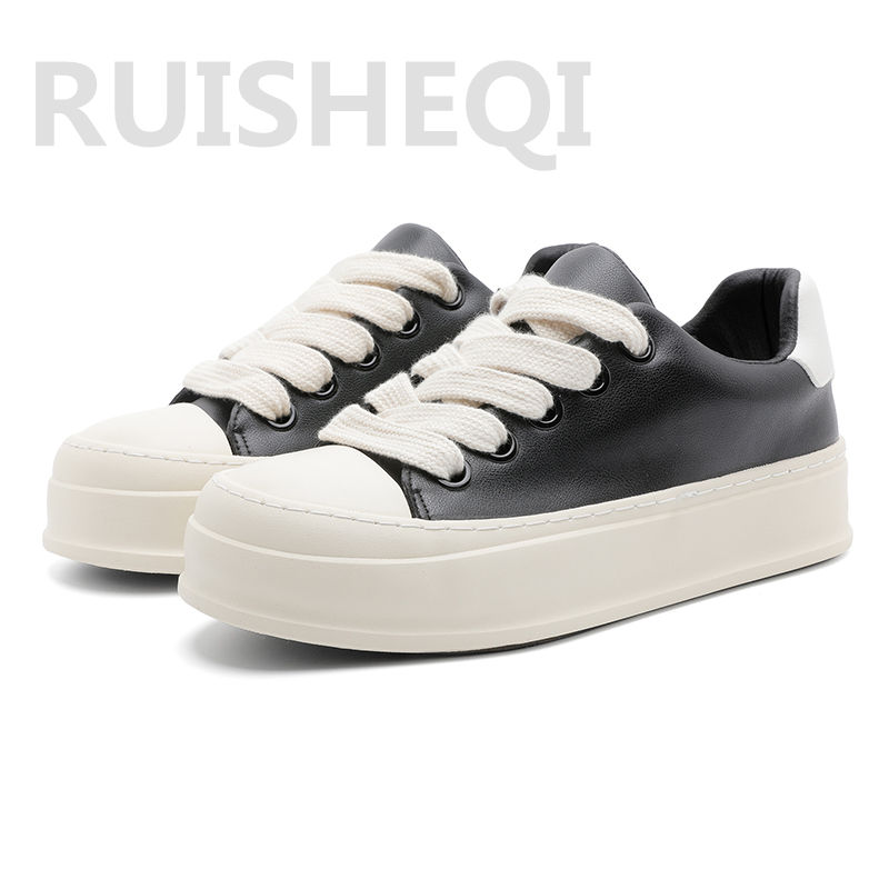 男鞋子新款厚底增高面包鞋百搭低跟浅口欧若动感风运动休闲滑板鞋