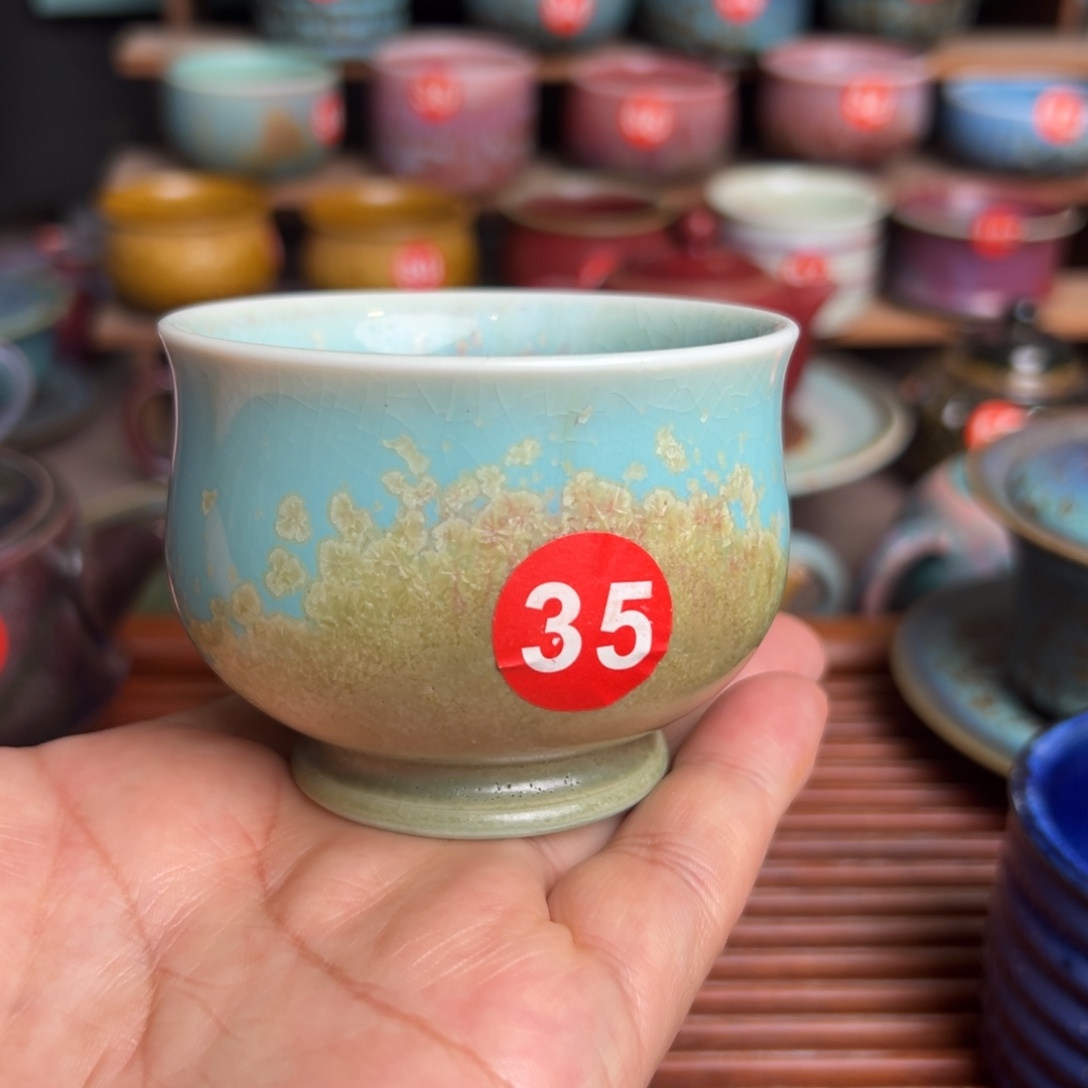 手工制作钧窑茶器