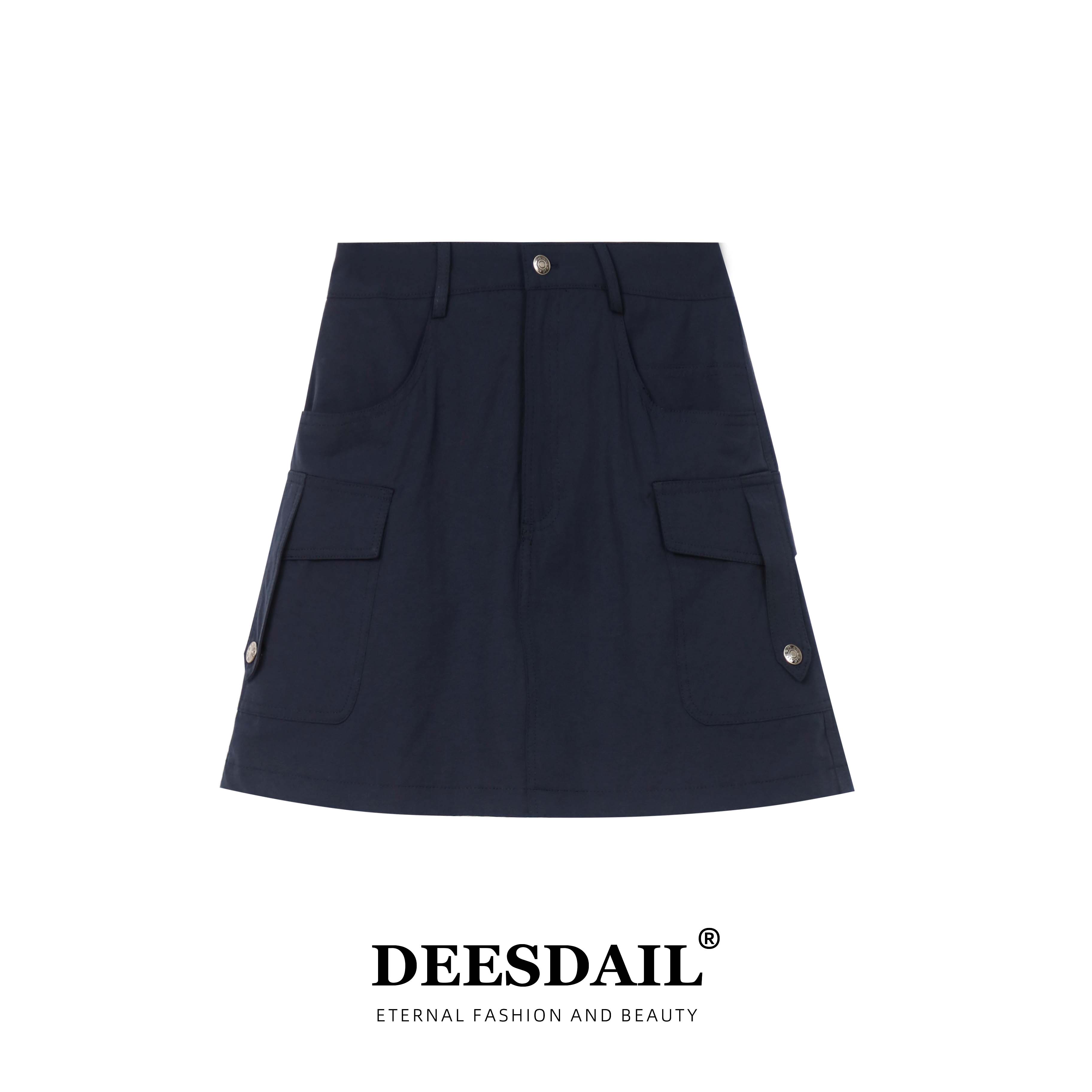 【342】DEESDAIL设计师气质纯色短裙显瘦时尚裙子女装K086