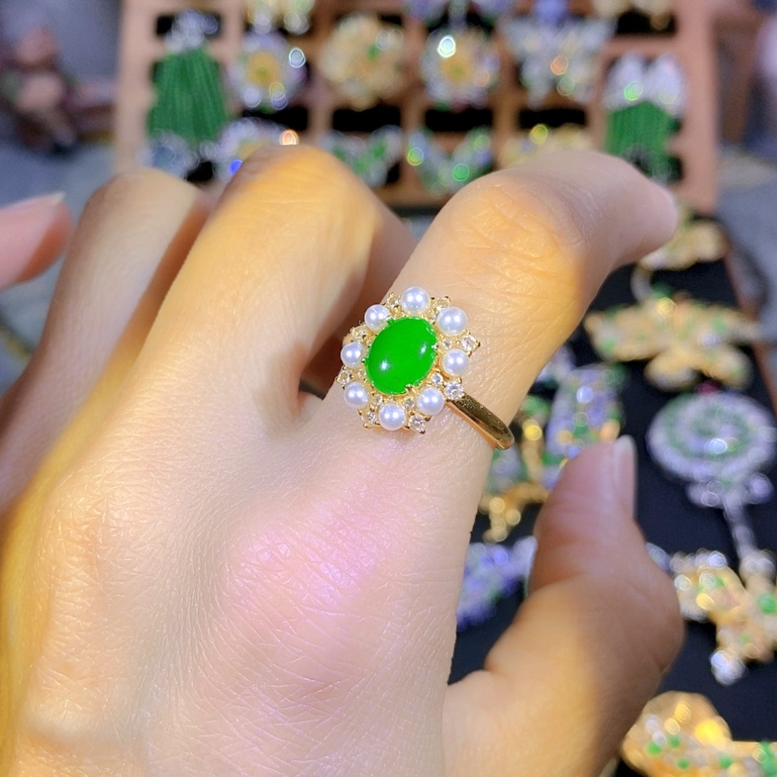 吊坠(不含链)银S925镶嵌翡翠