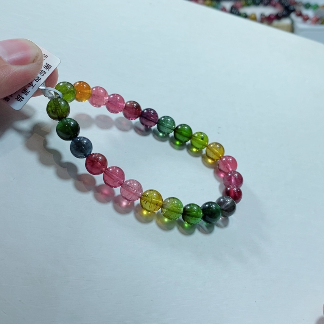 碧玺手链未镶嵌平***福碧玺