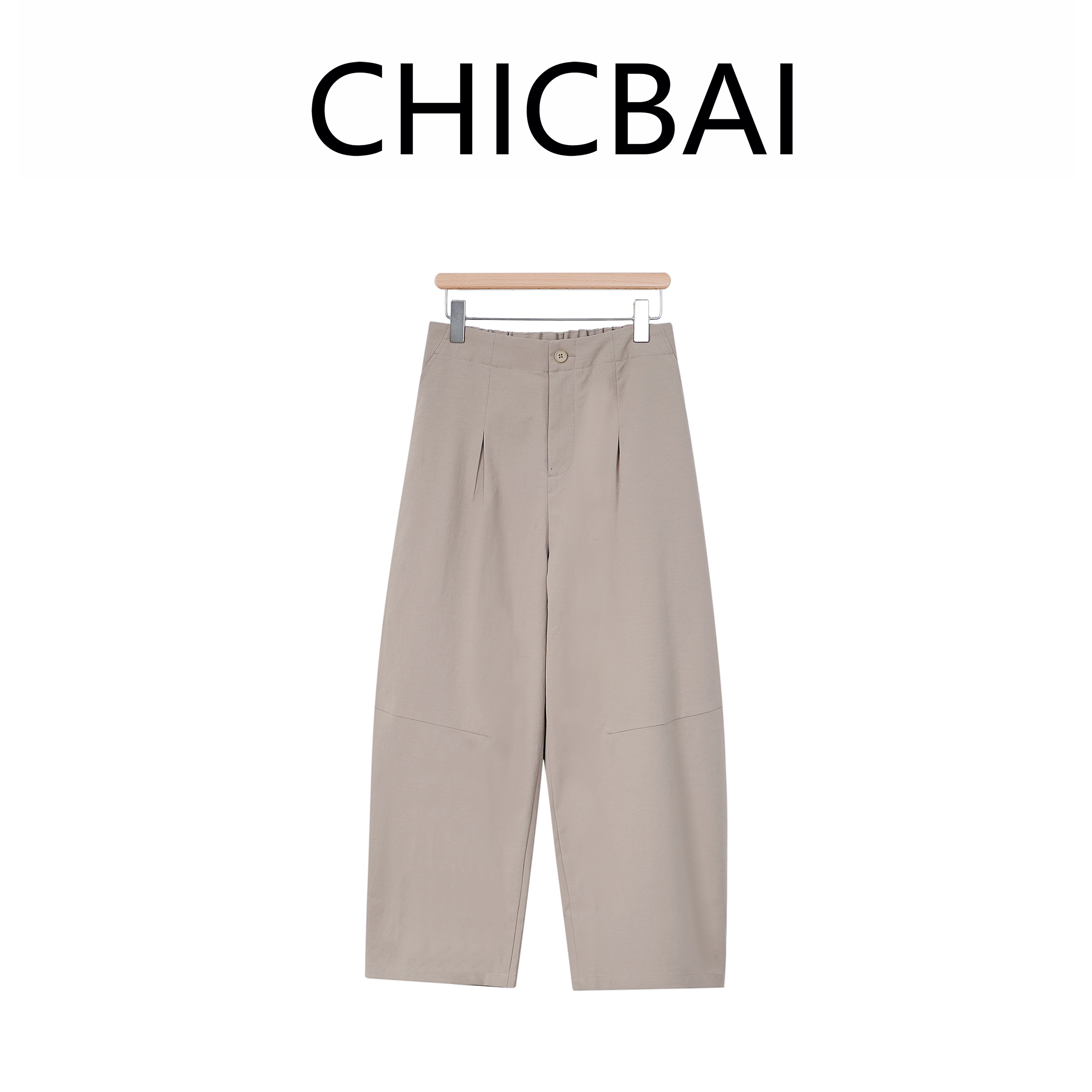 CHICBAI 新风尚双料织夏舒柔特垂感阔腿直筒裤