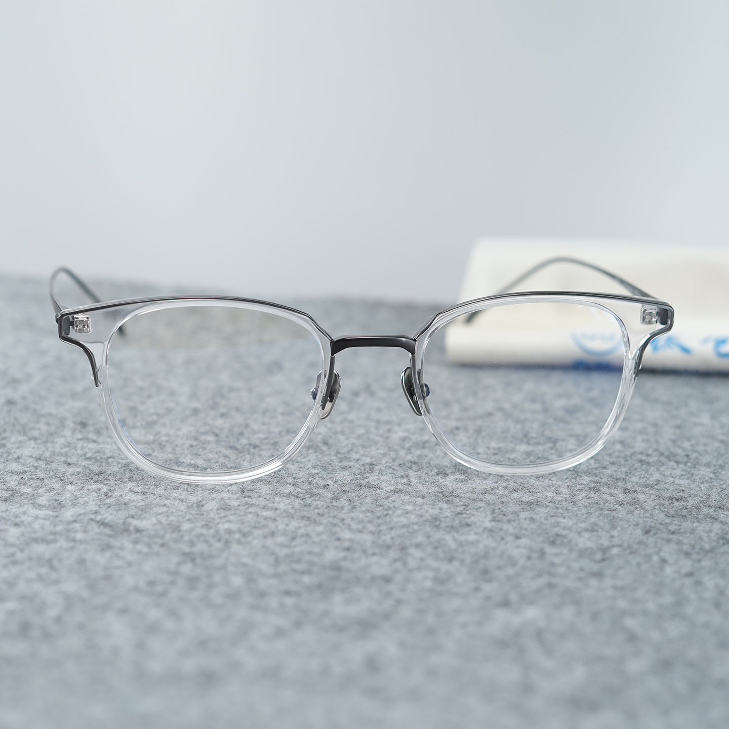 823 井柏然同款纯手工钛架眼镜框近视老化眼镜架百搭+送1.6镜片