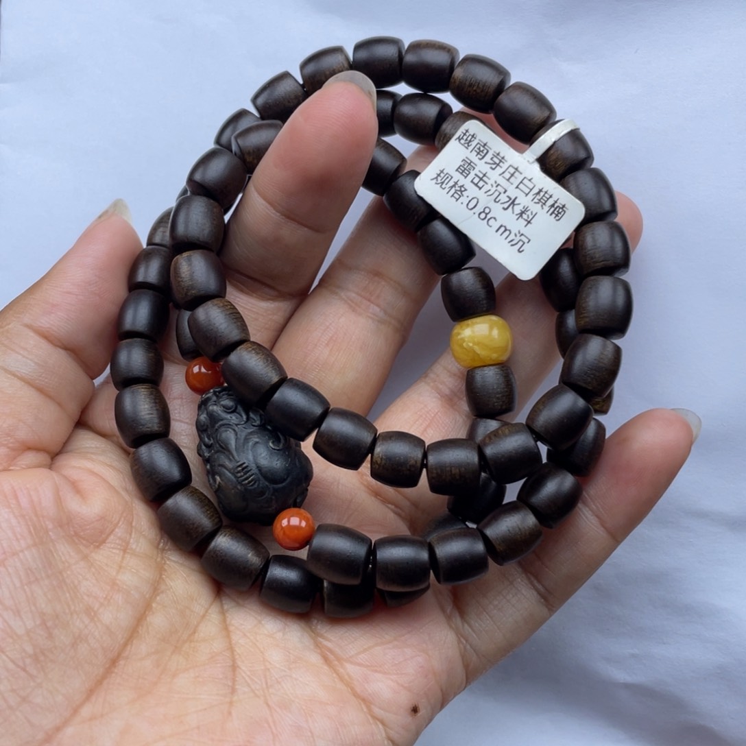 【闪购商品】沉香手串越南白棋0.8