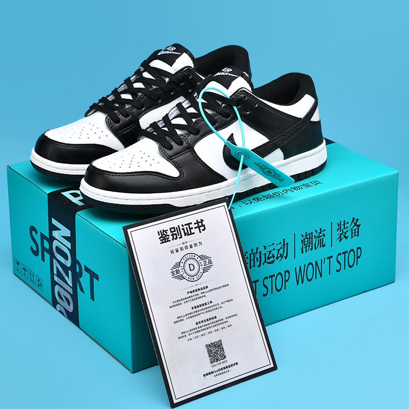 aj男鞋dunk黑白熊猫低帮情侣百搭运动休闲aj1联名空军一号板鞋女