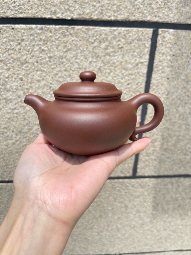 宜兴正品紫砂壶原矿平台底槽青仿古半手工240cc