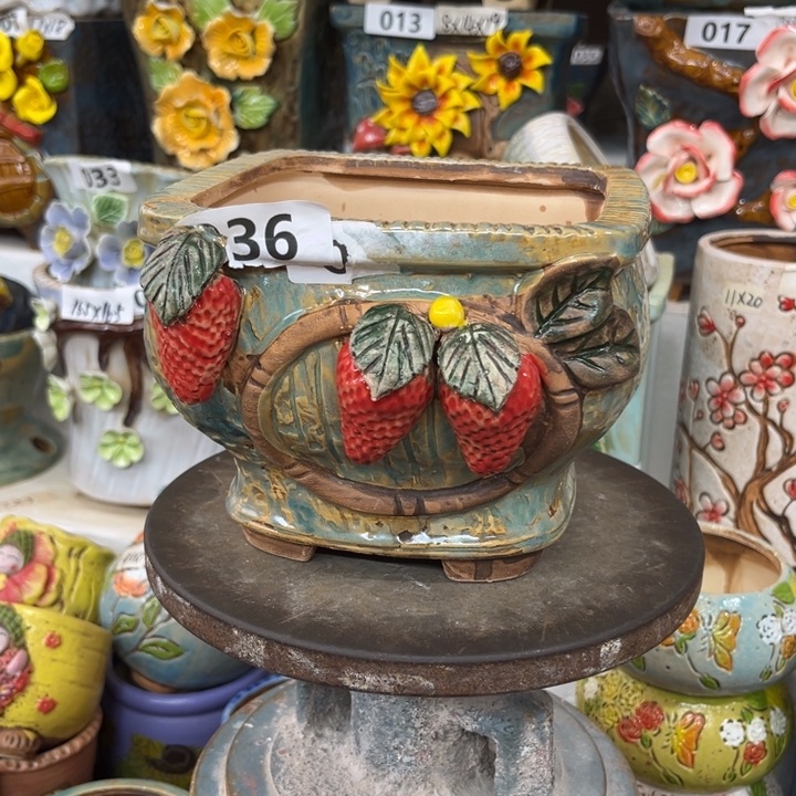 紫砂花盆粗陶材质多肉花盆