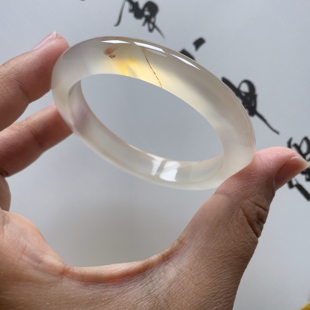 玛瑙/玉髓手镯未镶嵌泡***&535-53.3意境福利