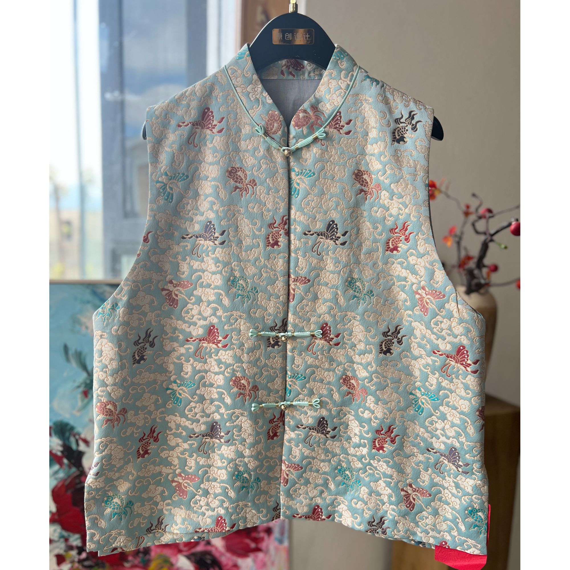 【以晴.高定】高端非遗上久楷宋锦闹彩蝶马甲中国风设计师款网红