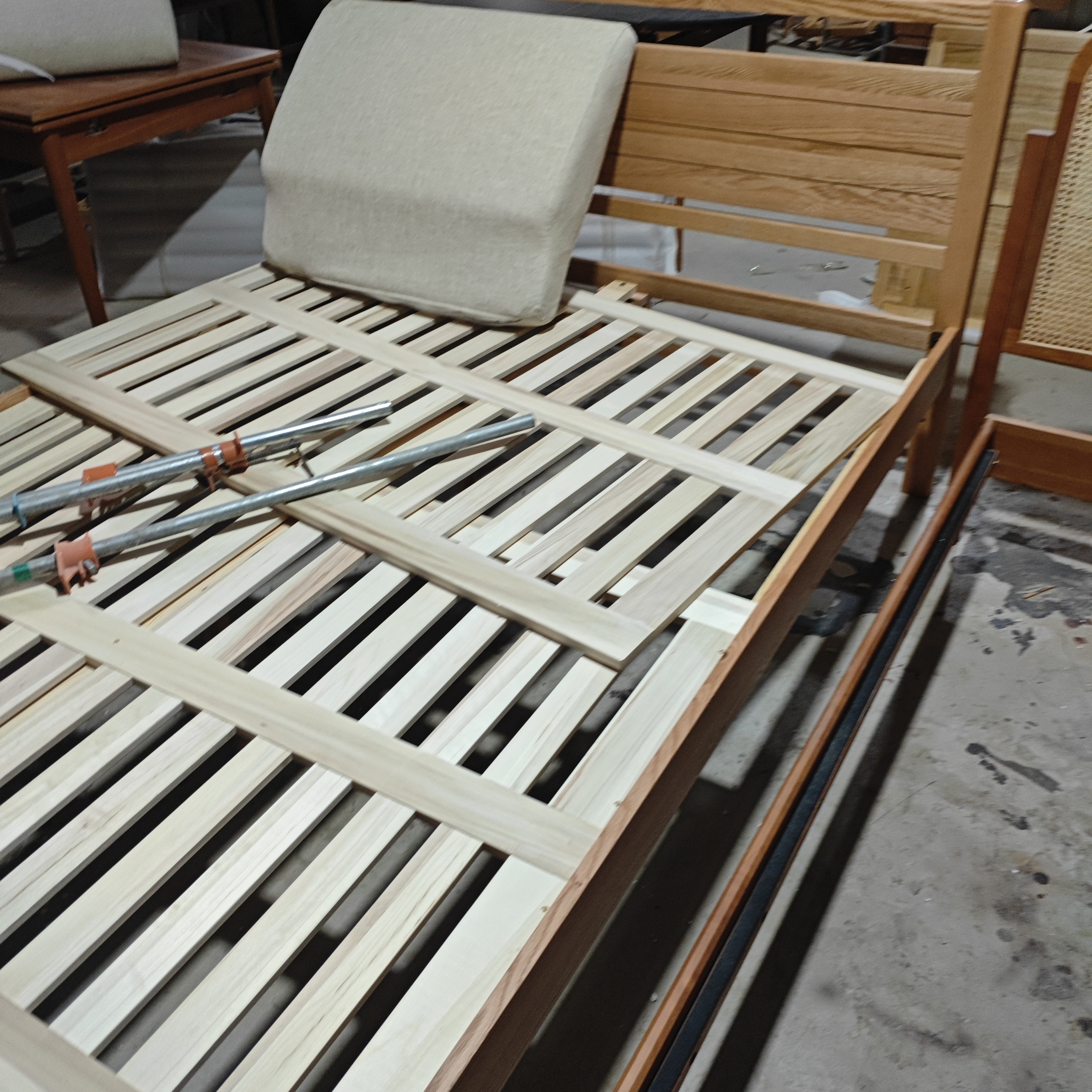 米主卧原木色意式轻奢床